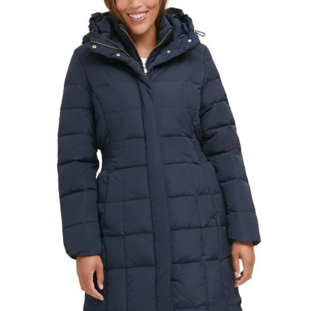 Box-Quilt Down Puffer Coat - Picture 4 of 8